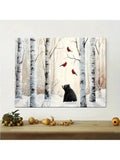 Bring a touch of winter magic into your space with this Charming Snowy Birch Forest Canvas Art. Featuring vibrant red cardinals perched among frosty birch trees, it’s a playful way to brighten up your living room, bedroom, or bathroom. The crisp snowy scene invites cozy vibes and a splash of color during chilly months, making your home feel warm and enchanted all season long.