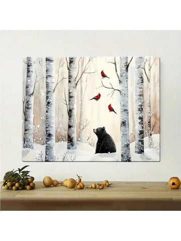 Bring a touch of winter magic into your space with this Charming Snowy Birch Forest Canvas Art. Featuring vibrant red cardinals perched among frosty birch trees, it’s a playful way to brighten up your living room, bedroom, or bathroom. The crisp snowy scene invites cozy vibes and a splash of color during chilly months, making your home feel warm and enchanted all season long.