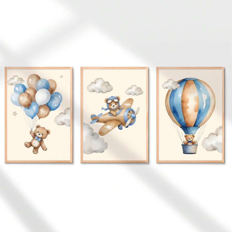 Bring warmth and whimsy to your child's space with this charming teddy bear canvas wall art. Featuring soft, neutral tones that complement any nursery or playroom décor, this piece creates a cozy, welcoming atmosphere perfect for little ones. The ready-to-hang design means no installation hassle—simply unbox and display. Crafted from quality chemical fiber canvas, it's durable enough to withstand the energy of a growing child's room while maintaining its vibrant appeal. Ideal for boys, girls