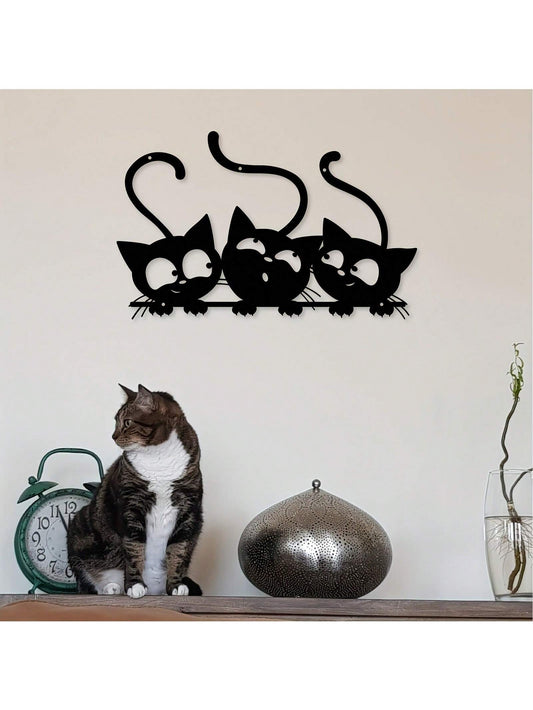 Add a touch of feline flair to your home décor with our Charming Three Cat Metal Wall Art. Made from high-quality metal, this piece depicts three adorable cats in charming poses. Perfect for cat lovers, this wall art adds personality to any room and is a purr-fect addition to any home.