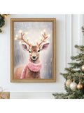 Bring a playful touch to your holiday decor with this charming unframed reindeer poster, featuring a cozy pink scarf. Perfect for adding a rustic, festive vibe to any room, this wall art brings warmth and whimsy to your home during the season. Easy to frame and style, it’s a delightful way to celebrate Christmas cheer.