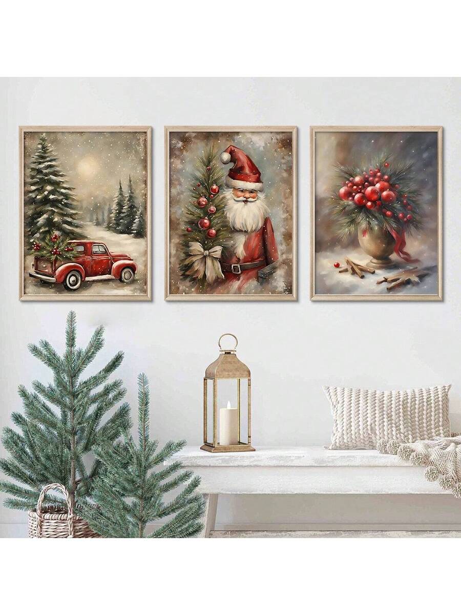 Transform your home into a festive wonderland with this delightful set of three vintage Santa Claus prints. Each piece captures the nostalgic charm of classic holiday imagery, perfect for adding warmth and whimsy to any room. Whether you're decorating your hallway, bedroom, or living room, these printable canvas designs bring timeless Christmas spirit to your space. Easy to download and display, they're an affordable way to spread seasonal cheer throughout your home. Ideal for creating a cozy, retro-inspire