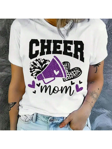Get ready to cheer on your athlete in style with our Cheer Mom Graphic Tee! Made from a breathable polyester blend, this casual t-shirt is perfect for all seasons. Show off your team spirit with the playful and quirky design. (Go team!)