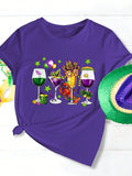 Sip on some style with our Cheers to Fun tee! This carnival-themed graphic tee features playful wine and cocktail prints perfect for any party. Stay stylish and have some fun with this quirky and comfy tee.
