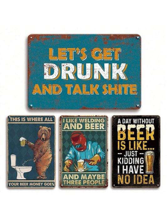 Introduce some retro vibes into your bar or man cave with our Cheers to Vintage Vibes wall plaque set! Featuring four unique plaques, each with its own retro design, these plaques add a touch of nostalgia to any space. Made with high-quality materials, these plaques are durable and easy to hang. Elevate your decor with a touch of vintage charm.