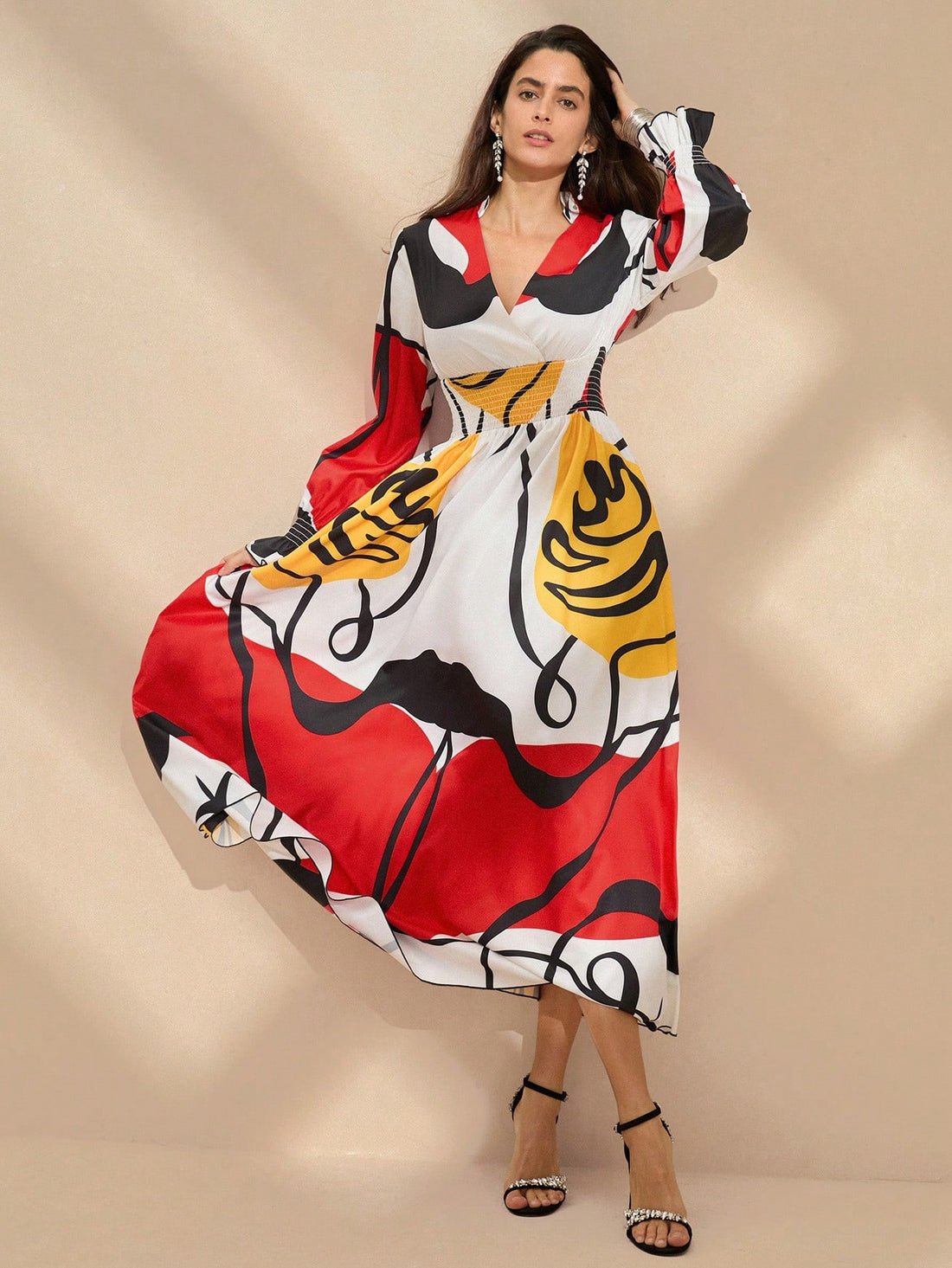 Get ready to turn heads with our Chic Abstract V-Neck Summer Dress! Perfect for summer vacations, this dress will give you all the vacation vibes you need. With its chic abstract design and flattering V-neckline, you'll be sure to make a statement. Don't forget to pack this dress for your next trip!