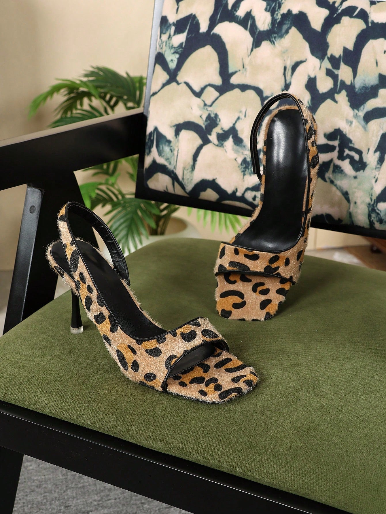 Step into style with these chic animal print high heel sandals featuring flexible straps for a comfortable fit. Perfect for adding a wild touch to your Christmas parties or elevating any outfit all year round, these sandals blend bold fashion with playful flair. Let your feet do the talking and turn heads wherever you go!