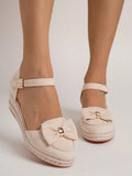 Step into sunshine with these Chic Apricot Linen Wedge Sandals! Their soft apricot hue and breathable linen fabric make them your go-to for casual strolls or beachside adventures. The comfortable wedge heel adds just the right lift to keep you dancing all day on vacation. Light, stylish, and effortlessly fun—these sandals are made for making memories.