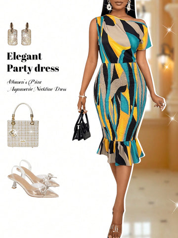 Unleash your inner fashionista with our Chic Asymmetric Neckline Midi Dress! Perfect for summer vacations, this dress exudes style and comfort. Its asymmetrical neckline adds an edgy flair while the midi length keeps you cool and trendy. Get ready to turn heads and make a statement!