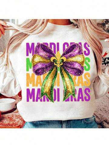 Get cozy and chic with our Autumn Bow Tie Sweatshirt for Women! This sweatshirt features a unique bow tie design and a comfortable crew neck. Perfect for staying stylish while staying warm this season. Why settle for boring when you can be bow-tastic?