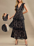 Step into autumn with flair in this Chic Autumn Lace Ruffle Maxi Dress. Its delicate lace and playful ruffles add a touch of whimsy, making it your go-to for parties, casual outings, or a charming afternoon tea. Lightweight and flowing, it keeps you comfortable while turning heads wherever you go. Embrace the season with style and a sprinkle of fun!