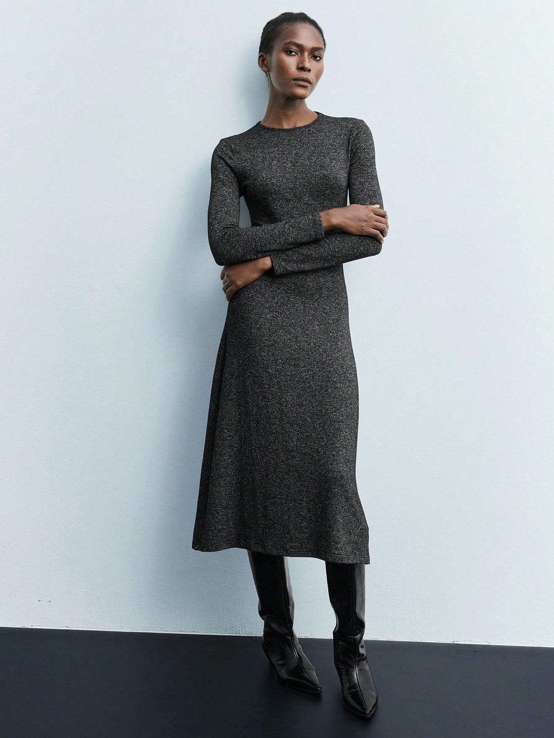 Step into autumn with a playful twist in this chic backless crew neck dress! Perfectly blending office sophistication with Halloween-ready flair, it’s your go-to for turning heads while keeping cozy. The sleek backless design adds a touch of daring, making every fall day feel festive and fabulous. Dress it up or down—this dress is all about fun, style, and a little bit of mischief.