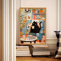 Add a touch of playful elegance to your home or office with our Chic Black Cat Canvas Poster. This modern art deco wall decor features a stylish black cat, sure to make a statement in any room. So go ahead, embrace your inner cat lady (or gentleman!) and spruce up your space with this unique piece.