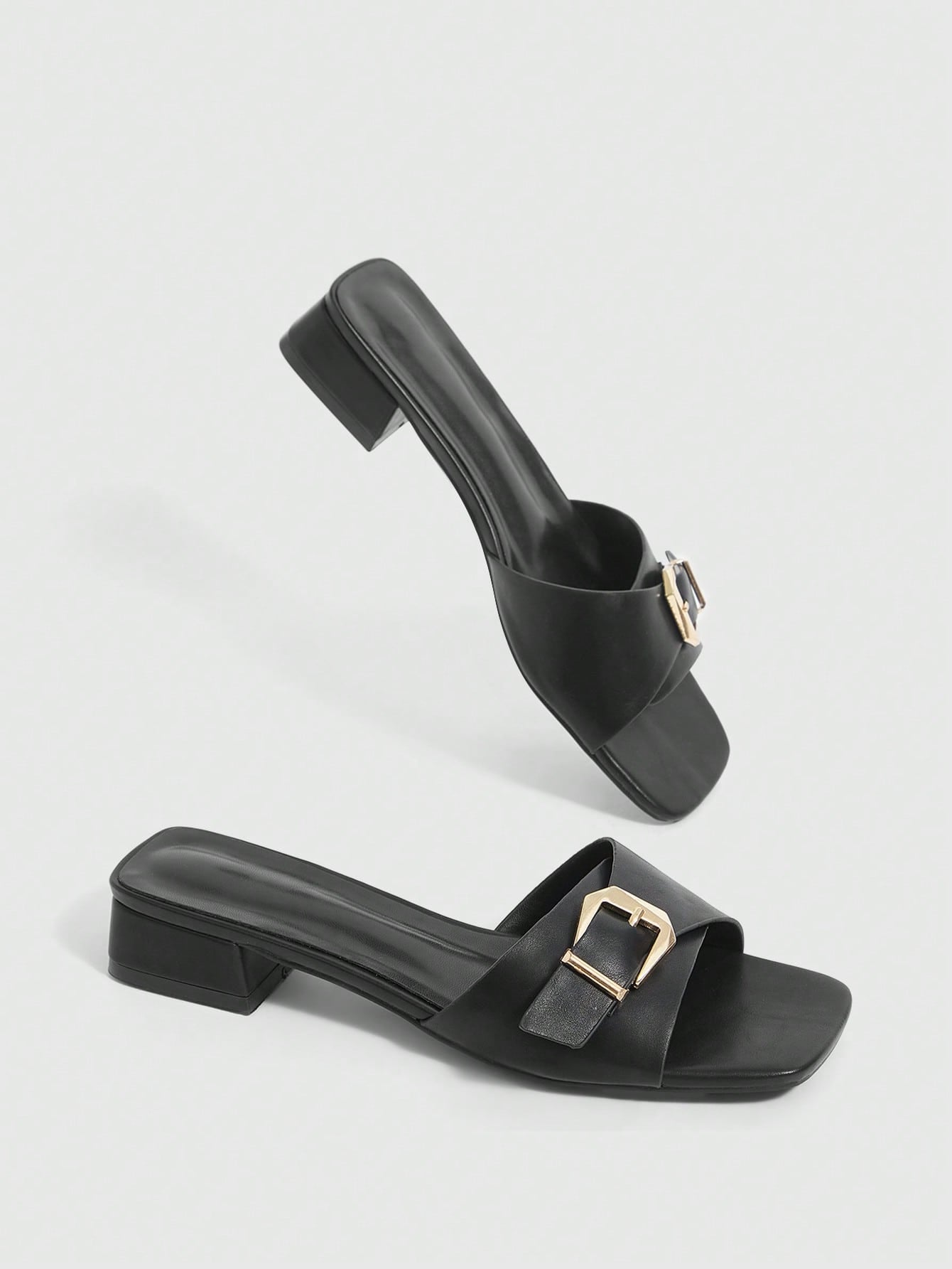 Step out with flair in these Chic Black Metal Decor Open Toe Sandals. Their sleek black design paired with eye-catching metal accents effortlessly elevates any outfit, perfect for turning heads at casual brunches or night outs. Lightweight and breathable, they keep your feet comfy while adding a dash of bold style to your wardrobe. Ready to strut your stuff? These sandals are your ultimate go-to for fun, fashionable elegance.