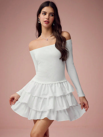 Looking for a dress that will make you stand out on your romantic date nights or special occasions? Look no further than our Chic Black Off-Shoulder Ruffled Hem Dress! This playful and flirty dress features an off-shoulder design and a ruffled hem, perfect for a fun and stylish look. Don't let the name fool you, this dress is versatile and can be dressed up or down for any occasion. Make a statement and turn heads with this must-have dress.