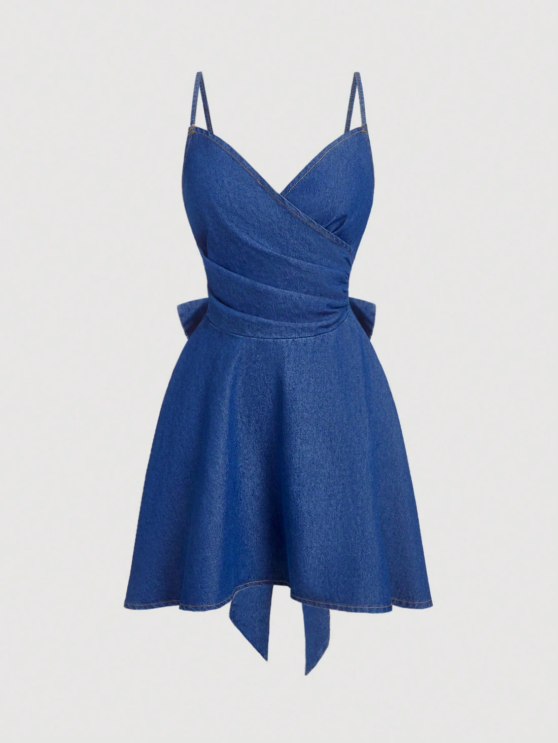 Step out in style with this playful blue denim mini dress featuring delicate spaghetti straps and a flared hem that adds a flirty bounce to every move. Perfect for sunny days or casual nights out, its chic design combines comfort with a fun, youthful vibe. Pair it with your favorite sneakers or sandals for an effortlessly cool look.
