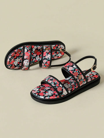 Step into summer with these chic bohemian sandals! Featuring a thick sole and retro floral design, these wedges will take you on stylish adventures. Buckle up and show off your playful side in these peep toe sandals. (No serious fashionistas allowed).
