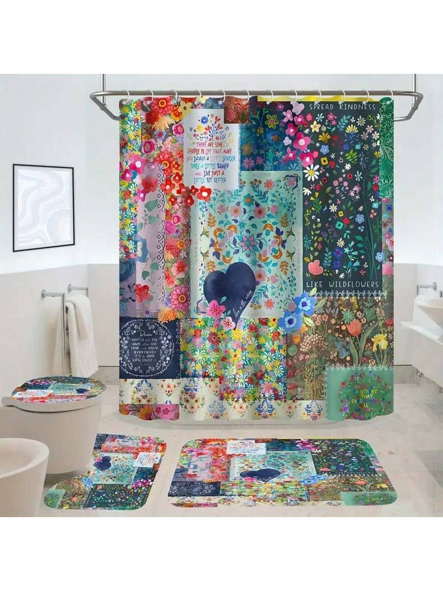 Transform your bathroom into a bohemian paradise with our Chic Boho Floral Shower Curtain Set! This waterproof wonder keeps splashes contained while adding a splash of personality to your space. Toss it in the washing machine when it needs freshening up—no fuss, no muss! Perfect for every season, this floral beauty brings the garden indoors whether it's snowing, raining, or sizzling outside. Your bathroom just called—it's ready for its glow-up!