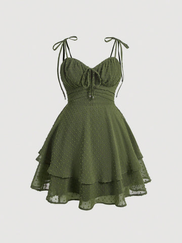 Add some elegant boho charm to any occasion with our Chic Boho Front Lacing Cami Dress. Designed for plus-size women, this dress offers both style and comfort. The front lacing adds a touch of individuality, making you stand out in any crowd. Perfect for any event, this dress is a must-have for your wardrobe.