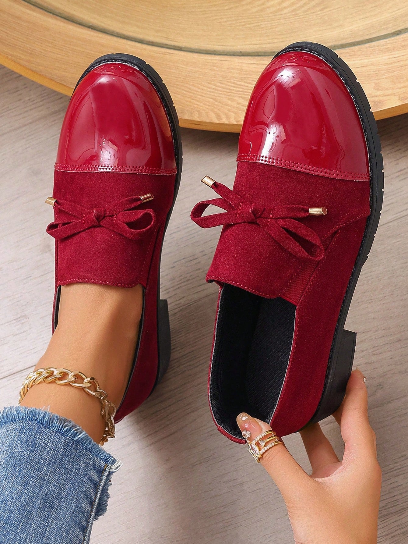 Instantly elevate your style with our Chic Bow Tie High-Heel Casual Loafers. The stylish thick sole and leather material exude effortless elegance. Perfect for any occasion, these boots will take your outfit to the next level. Dress to impress and stand out from the crowd with these chic and fashionable shoes!