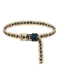 This chic braided belt features a square buckle and is perfect for daily wear or adding a touch of Halloween style to your outfits. Made with high-quality materials, it offers durability and style. Upgrade your wardrobe with this versatile and fashionable accessory.