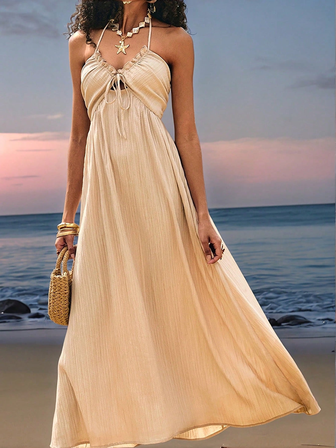 Summer never looked so good with our Chic & Breezy dress. Designed for extra long and breezy style, this solid color sleeveless dress is perfect for all your summer adventures. With its chic and versatile design, it's the ideal dress for any occasion. Stay cool and stylish with Chic & Breezy.