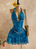 Effortless elegance meets comfort in this lightweight mini dress, designed for warm-weather celebrations. The breezy fabric drapes beautifully, making it ideal for beach weddings, graduations, and spring festivals. Its versatile silhouette transitions seamlessly from day events to evening gatherings. Perfect for creating memorable moments in style.