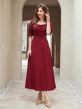 Get ready to turn heads and make a statement with our Chic Burgundy Ruched Puff Sleeve A-Line Dress! Perfect for any occasion, this dress exudes elegance and style. The unique ruched design and playful puff sleeves add a touch of quirkiness to this otherwise classic look. Be the life of the party in this must-have dress!