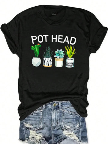 Add some playful flair to your everyday wardrobe with our Chic Cactus Graphic Tee. Perfect for any casual occasion, this tee is sure to make a statement and keep you looking stylish. A must-have for any fashion-forward individual. (Cacti not included).