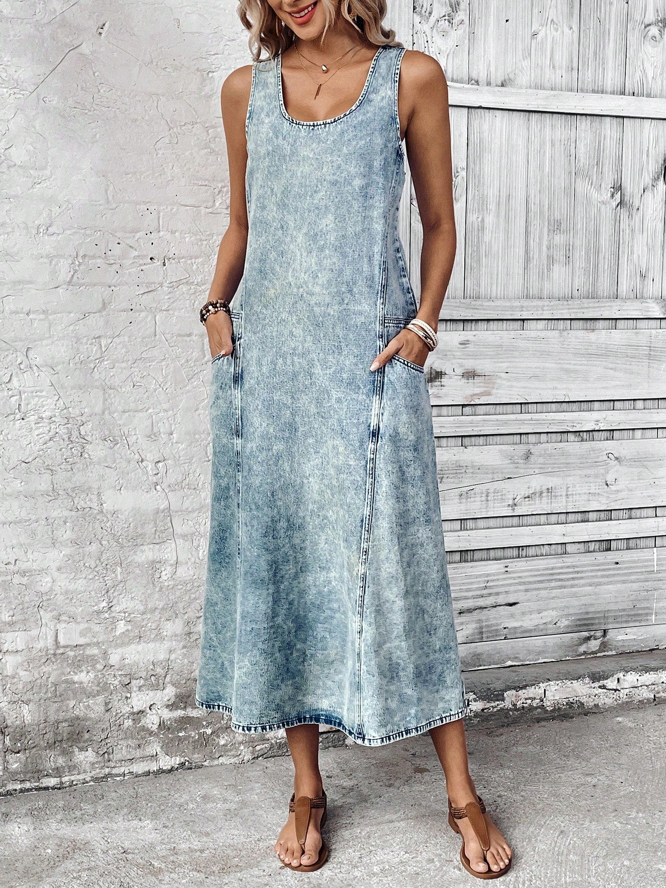 Elevate your vacation style effortlessly with our Chic & Casual Denim Dress. Constructed with high-quality denim, this dress offers a chic and casual look that is perfect for any vacation setting. Don't sacrifice style for comfort - our dress offers both. Perfect for any fashion-forward traveler.