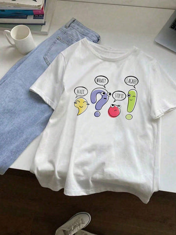 Elevate your summer wardrobe with our Chic & Casual graphic tee. Featuring an adorable cartoon design, this tee adds a playful touch to any outfit. Made for comfort and style, it's the perfect addition to your casual and chic looks. Don't miss out on this must-have summer staple!