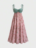 Get ready to turn heads this summer with our Chic Cherry Print Patchwork Tube Top Strap Dress! This playful dress combines vibrant cherry prints with a fun patchwork design, perfect for sunny vacation days. The tube top style keeps it flirty and fresh, while the straps add just the right touch of support. Lightweight and breezy, it’s your go-to for beach strolls, picnics, or casual outings. Embrace the season’s spirit with a dress that’s as lively and sweet as summer itself!