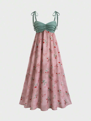 Get ready to turn heads this summer with our Chic Cherry Print Patchwork Tube Top Strap Dress! This playful dress combines vibrant cherry prints with a fun patchwork design, perfect for sunny vacation days. The tube top style keeps it flirty and fresh, while the straps add just the right touch of support. Lightweight and breezy, it’s your go-to for beach strolls, picnics, or casual outings. Embrace the season’s spirit with a dress that’s as lively and sweet as summer itself!