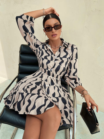 Step out in style with the Chic Clasi Allover Print Lantern Sleeve Belted Shirt Dress! Featuring playful lantern sleeves and a flattering belt, this dress adds a fun twist to your everyday wardrobe. Its allover print brings a lively vibe, making it perfect for turning heads wherever you go. Comfortable and chic, it’s your new go-to for effortless, stylish days.