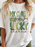 Get lucky with this Chic Clover Graphic Tee! Perfect for St. Patrick's Day and the school season, this trendy shirt will have you feeling stylish and fortunate. Embrace your inner Irish and stand out in this fun and playful tee.