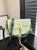 Upgrade your work attire with the Chic Color Block Commuter Satchel. Its stylish design and easy-to-use flap closure make it perfect for the modern professional. Stay organized and look fashionable with this must-have work bag.