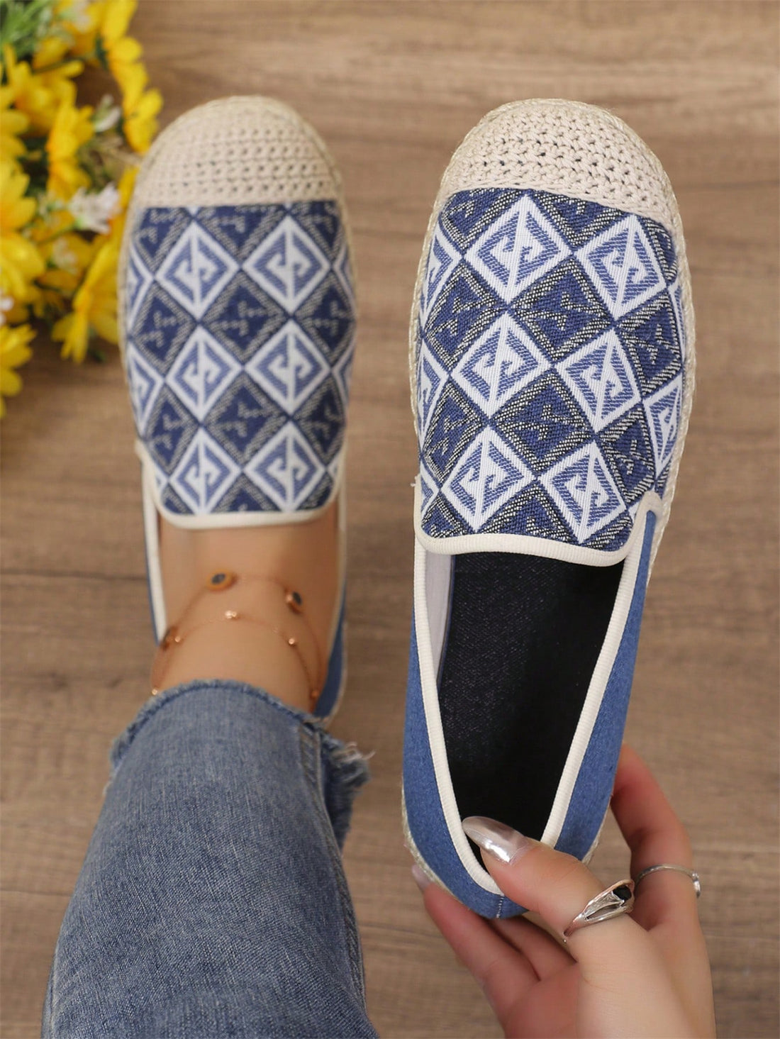 Elevate your casual footwear game with our Chic Color Block Plaid Slip-On Sneakers. Designed for everyday adventures, these stylish shoes offer a versatile and comfortable option. The color block plaid design adds a touch of sophistication to any outfit while the slip-on feature makes them easy to wear. Perfect for the modern and fashion-forward individual.