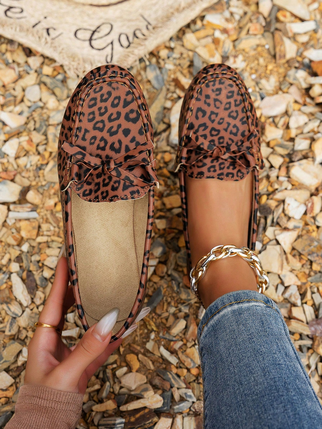 Step into style and comfort with our handmade beige khaki slip-on loafers. These chic shoes feature versatile bow details, adding a touch of whimsy to any outfit. Perfect for the fashion-forward, yet laid-back individual, these loafers provide both comfort and style in one trendy package.