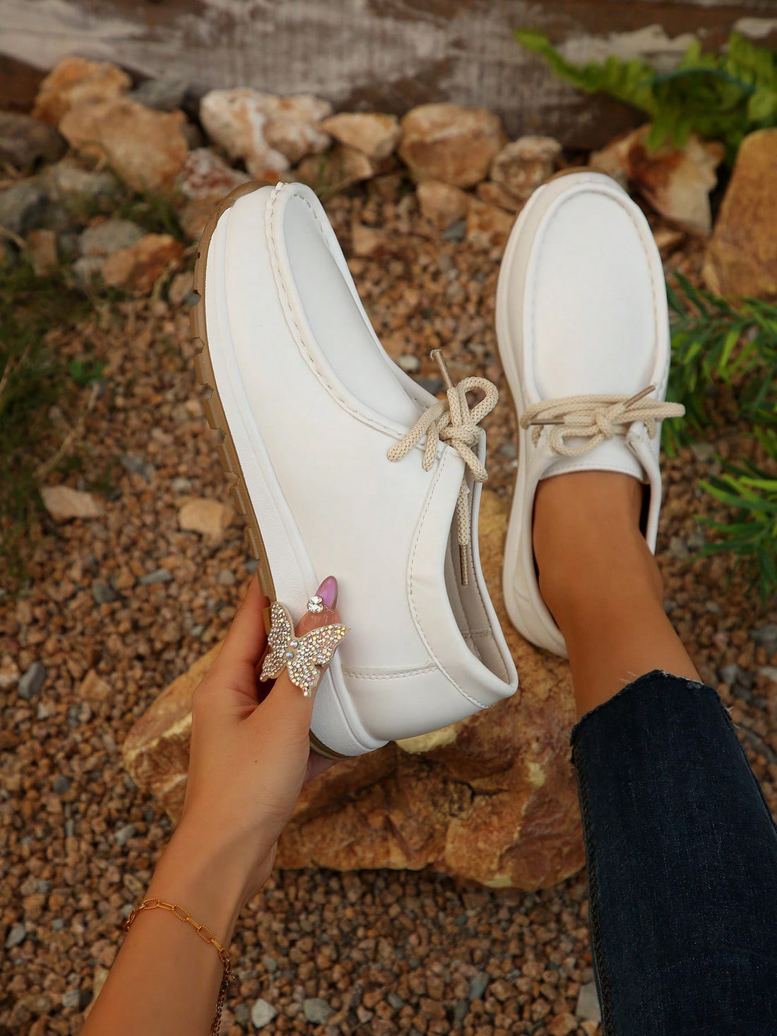 Step into effortless style with our Chic Comfort Plus Size Vintage Lace-Up Oxford Platform Sneakers. These versatile sneakers combine vintage charm with modern comfort, featuring a lace-up design and a platform sole. Perfect for any occasion, these shoes will elevate your look while keeping you comfortable all day long.