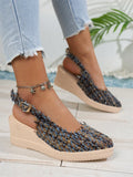 Take your style up a notch (or a few) with our Chic Comfort Woven Backless Wedge Sandals. Designed for plus size women, these platform wedges provide both support and fashion. Slip into them and you'll feel like you're walking on air (and looking fabulous while doing it).
