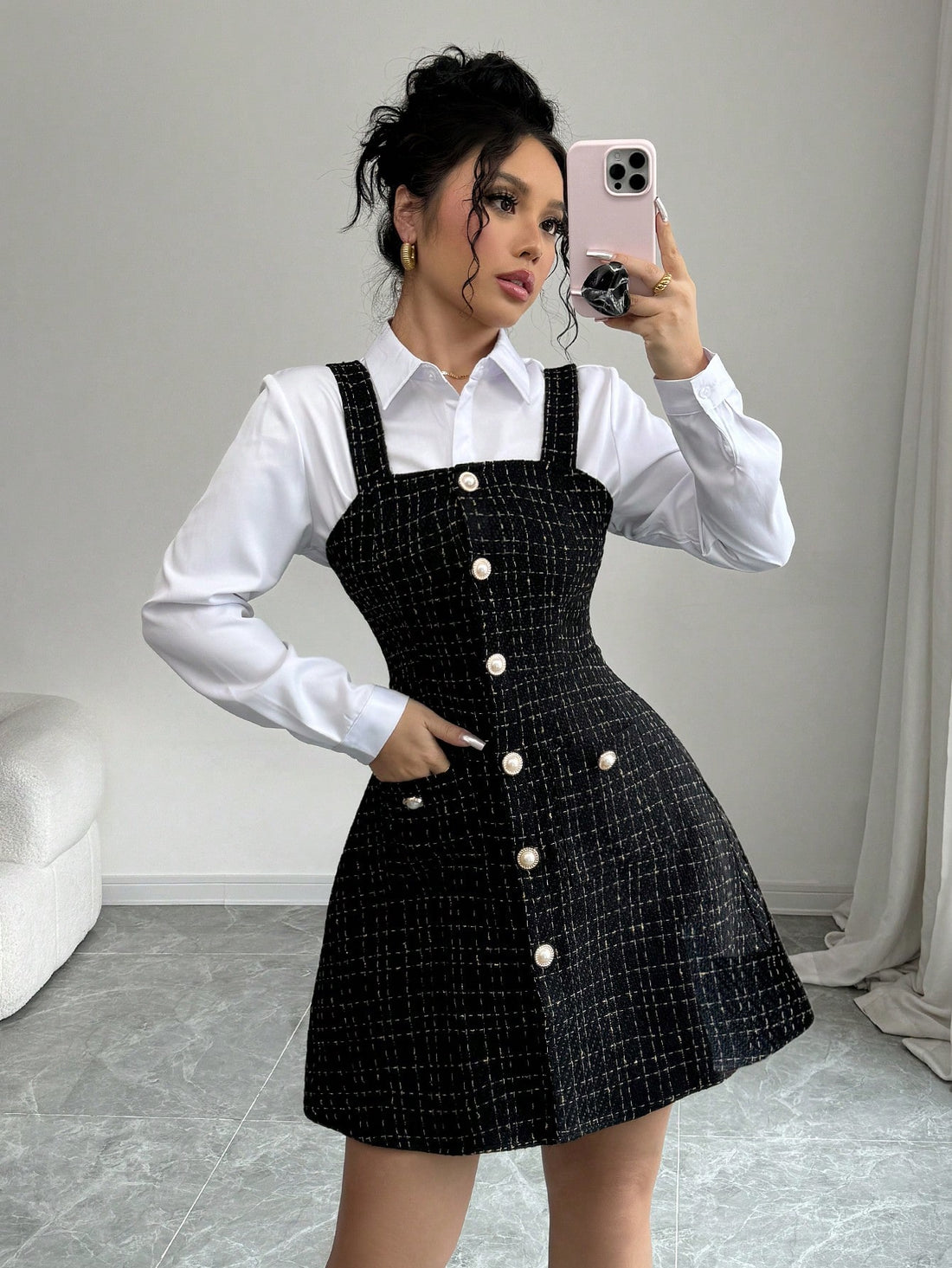 Stay stylish and comfortable in our Chic & Comfortable Plaid Midi Dress! The wide straps provide a secure fit, while the button details add a touch of elegance. Plus, with pockets for convenience, this dress is perfect for any occasion. Look and feel your best in this must-have dress!