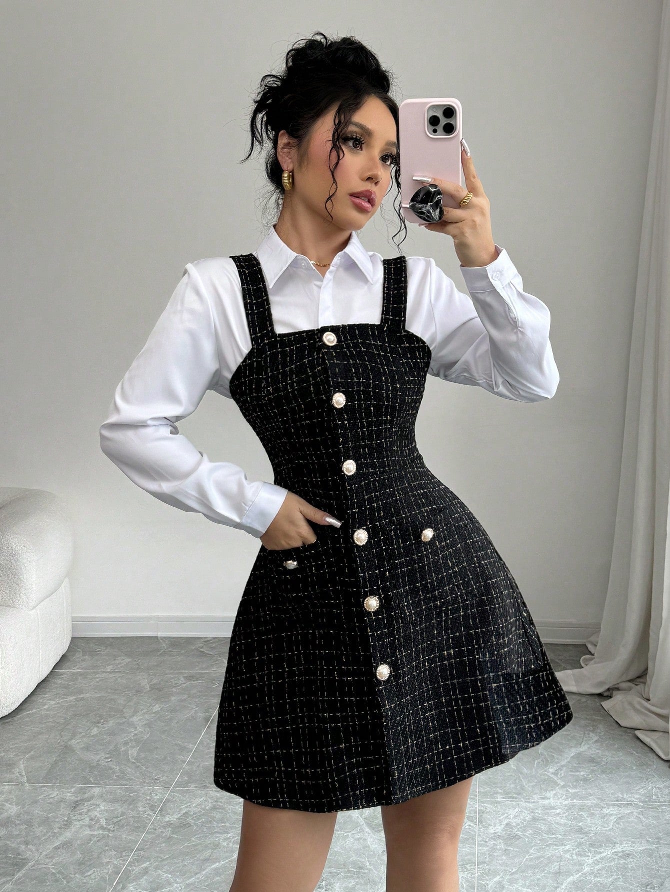 Stay stylish and comfortable in our Chic & Comfortable Plaid Midi Dress! The wide straps provide a secure fit, while the button details add a touch of elegance. Plus, with pockets for convenience, this dress is perfect for any occasion. Look and feel your best in this must-have dress!