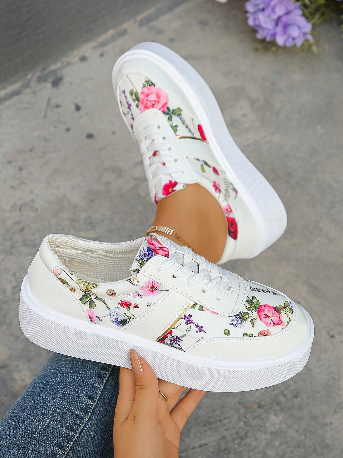 Elevate your casual style with our Chic & Comfy Plus-Size Colorblock Casual Sneakers. Featuring a thick sole for added comfort and support, these sneakers are perfect for all-day wear. With a trendy colorblock design, these sneakers will make a chic statement while keeping you comfortable.