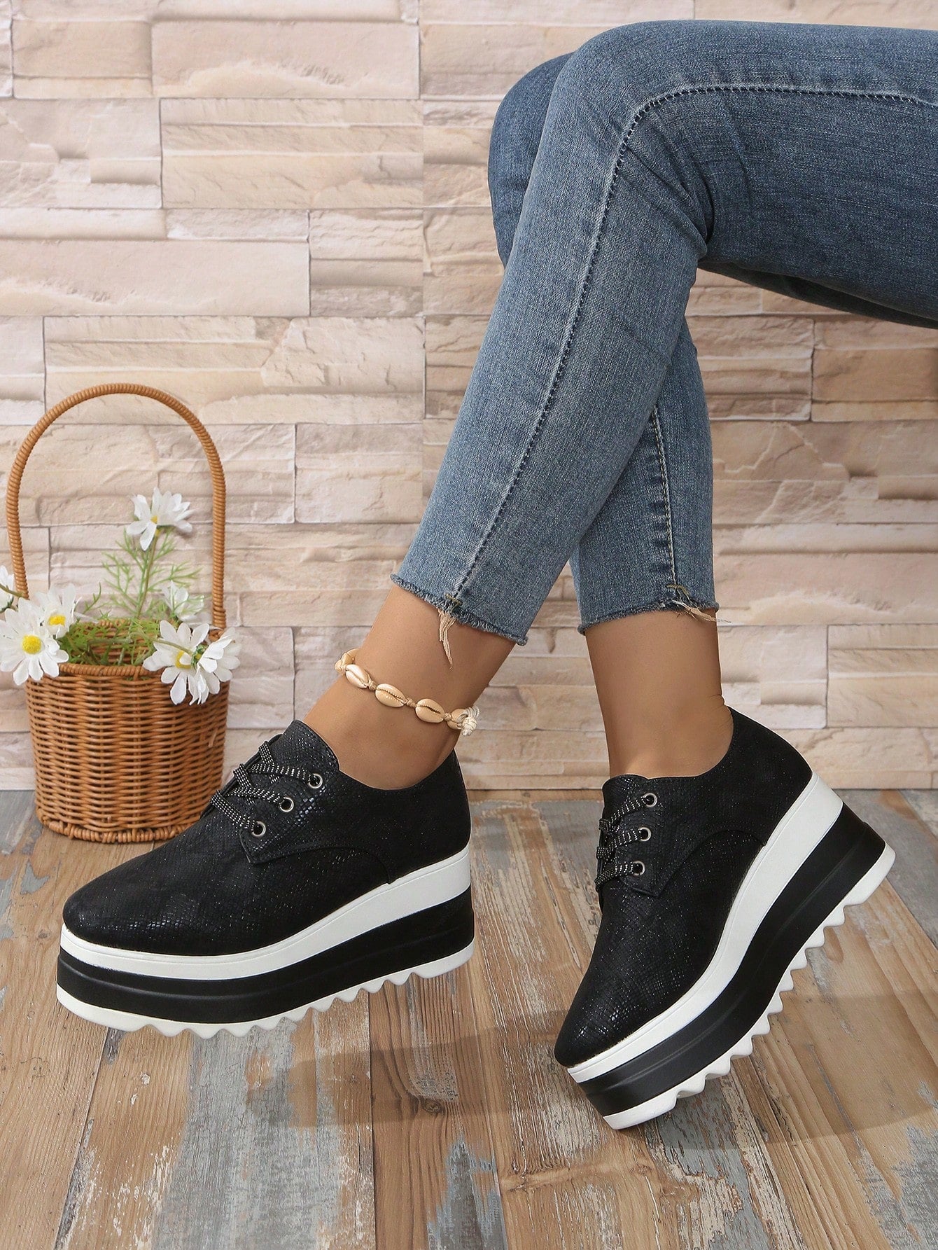 Get ready to slither into style with our Chic & Comfy Snakeskin Platform Wedge Sandals! Perfect for any occasion, these sandals elevate your outfit while providing all-day comfort. Say goodbye to boring footwear and hello to fashionable fun with these must-have sandals!