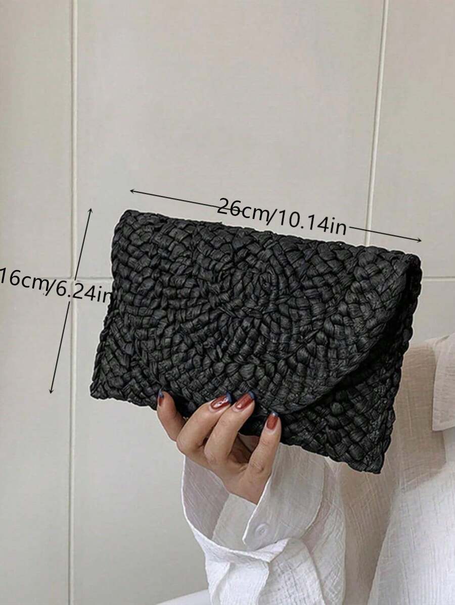 Elevate your summer style with this Chic Corn Husk Weave Dinner Clutch! Perfect for sunny days and breezy evenings, its natural straw texture adds a fun, earthy vibe to any outfit. Compact yet spacious enough for essentials, this playful purse is your go-to accessory for effortless charm at dinners, parties, or beach strolls. Light, stylish, and totally summer-ready!