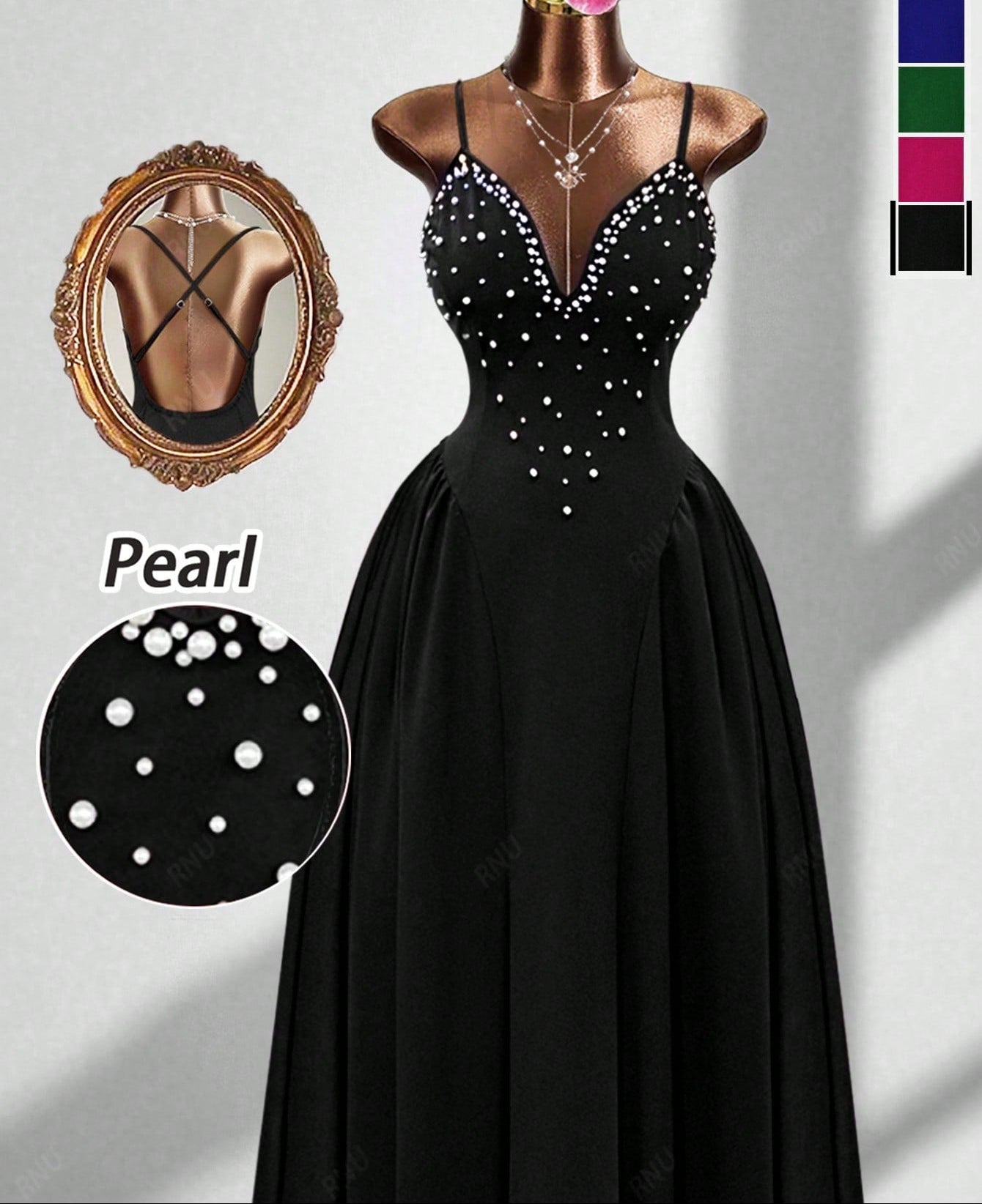 Chic Deep V-Neck Slim Fit Long Dress for All Seasons - Perfect for Parties,  Dates, and Casual Outings