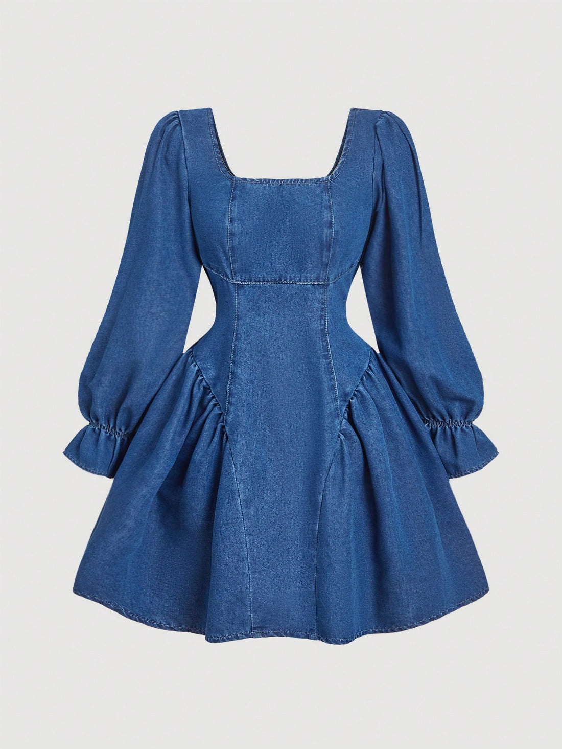 Elevate your style with our Chic Denim Mini Dress! Perfect for any occasion, this dress features long sleeves and a square neck for effortless elegance. Whether you're dressing up or down, this dress is sure to make a statement. So why not add a touch of chic and denim to your wardrobe today?