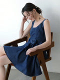 Step out in style with this Chic Denim Sleeveless Mini Dress, designed to keep you cool and confident all summer long. Its lightweight denim fabric and flirty mini length make it ideal for sunny outings, lively concerts, or carefree vacations. Effortlessly playful and versatile, this dress pairs perfectly with your favorite sneakers or sandals for a fun, fresh look wherever you go.