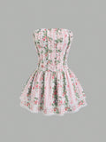 Step into spring and summer with this playful ditsy floral dress, featuring a charming ruffled hem that adds a flirty touch to your look. Perfect for romantic getaways or sunny days out, its lightweight fabric keeps you comfortable while turning heads with its delicate floral pattern. Embrace effortless style and a breezy vibe wherever you go!