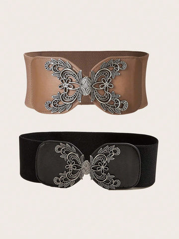 This stylish belt set features chic dual alloy buckles and elastic PU waistbands, making it the perfect accessory for effortless style. Perfect for parties and everyday wear, this set adds a touch of elegance to any outfit. Crafted with high-quality materials for long-lasting use and ultimate comfort.